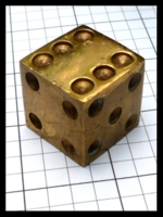 Dice : Dice - Metal Dice - Brass Solid Heavy Dice - Ebay Aug 2015